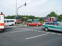 Schwerer Unfall mit Reisebus Lohmar Donrather Dreieck P318